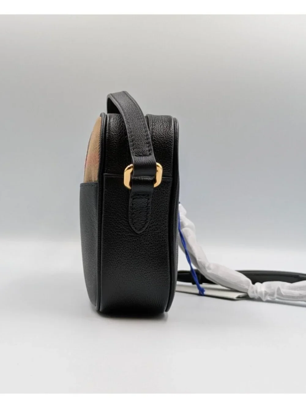 Burberry Vintage Check Small Camera Crossbody Bag Black 8120830